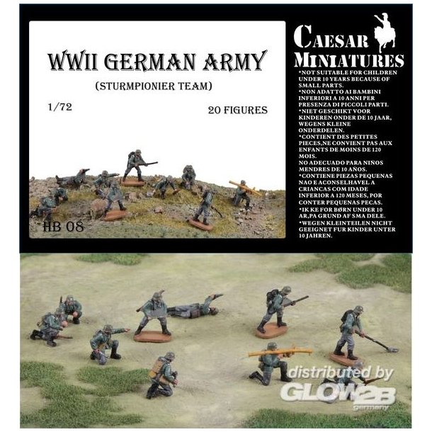 Caesar Miniatures HB 08 WWII Germans Army (Sturmpionier Team) in 1:72