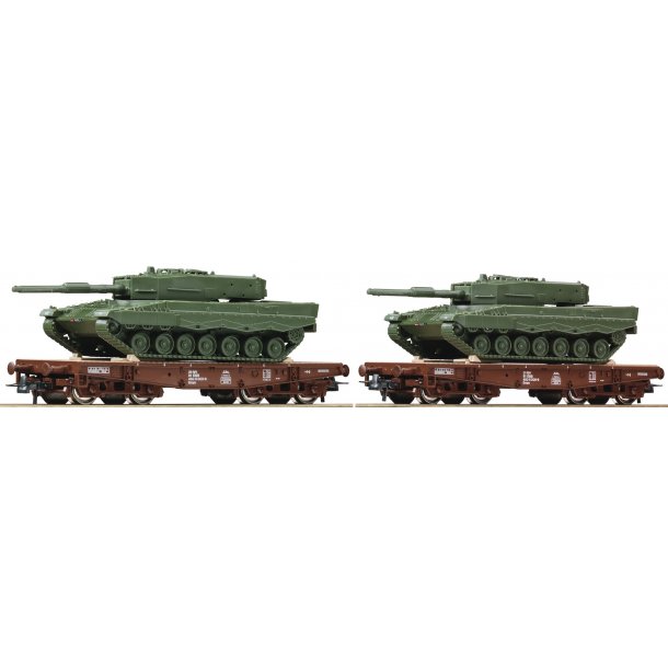 Roco 67109 Sv&aelig;rgodsvogns&aelig;t med kampvogne &Ouml;BB